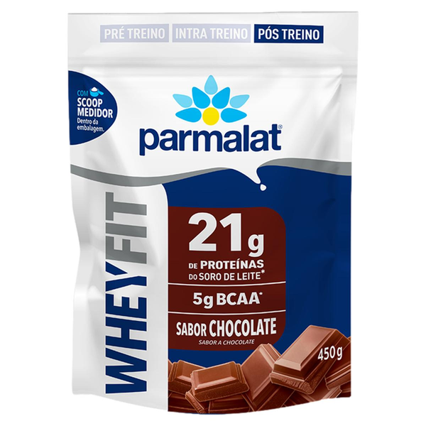 Whey Pó Chocolate Parmalat Fit Pacote 450g