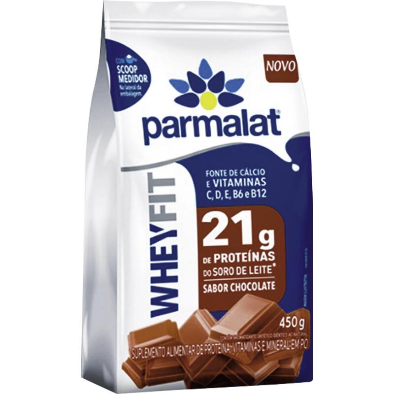 Whey Pó Chocolate Parmalat Fit Pacote 450g