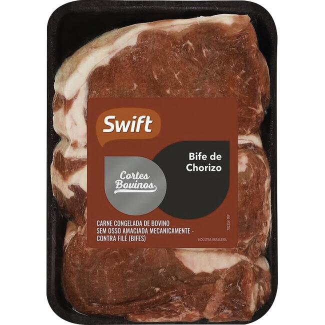 Bife de Chorizo Bov Swift Cong Preço por quilo na bandeja