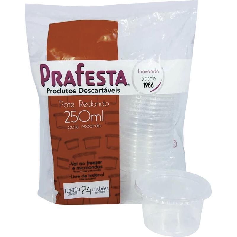 Pote Redondo Prafesta 250ml Ref.:8210 24 un