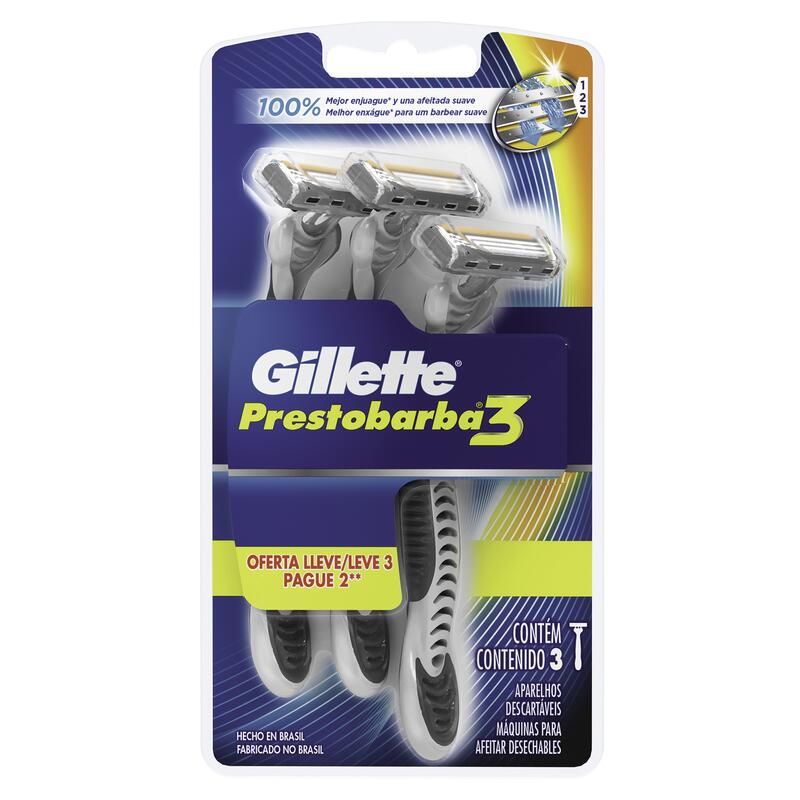 Aparelho de Barbear Gillette Prestobarba 3 Regular 3 un