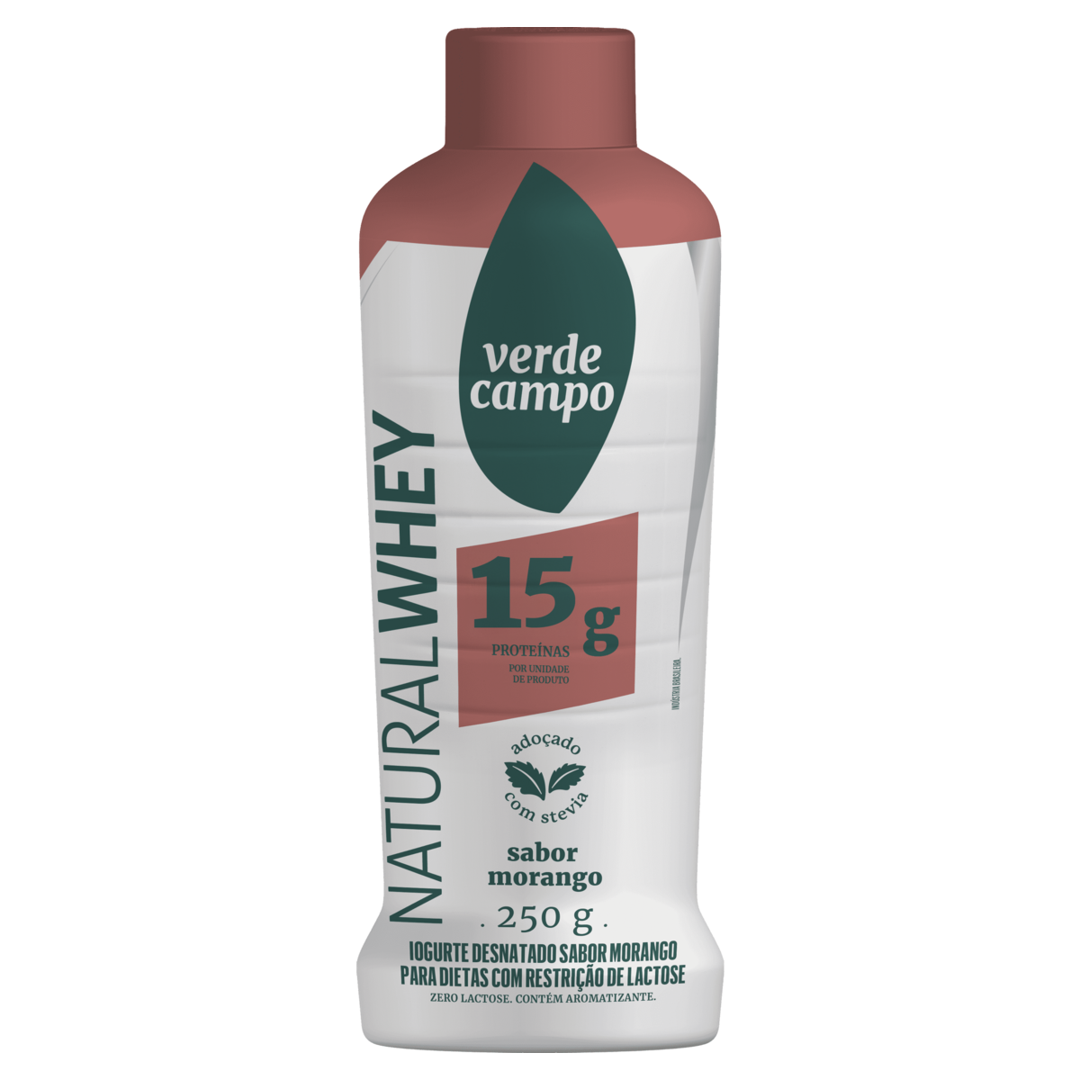 Iogurte Natural Whey Verde Campo Morango 250g