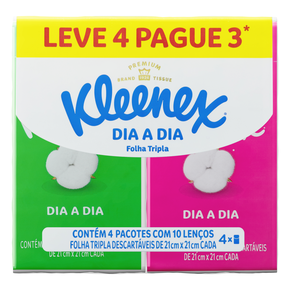Lenços de Papel Kleenex Leve 4un Pague 3un