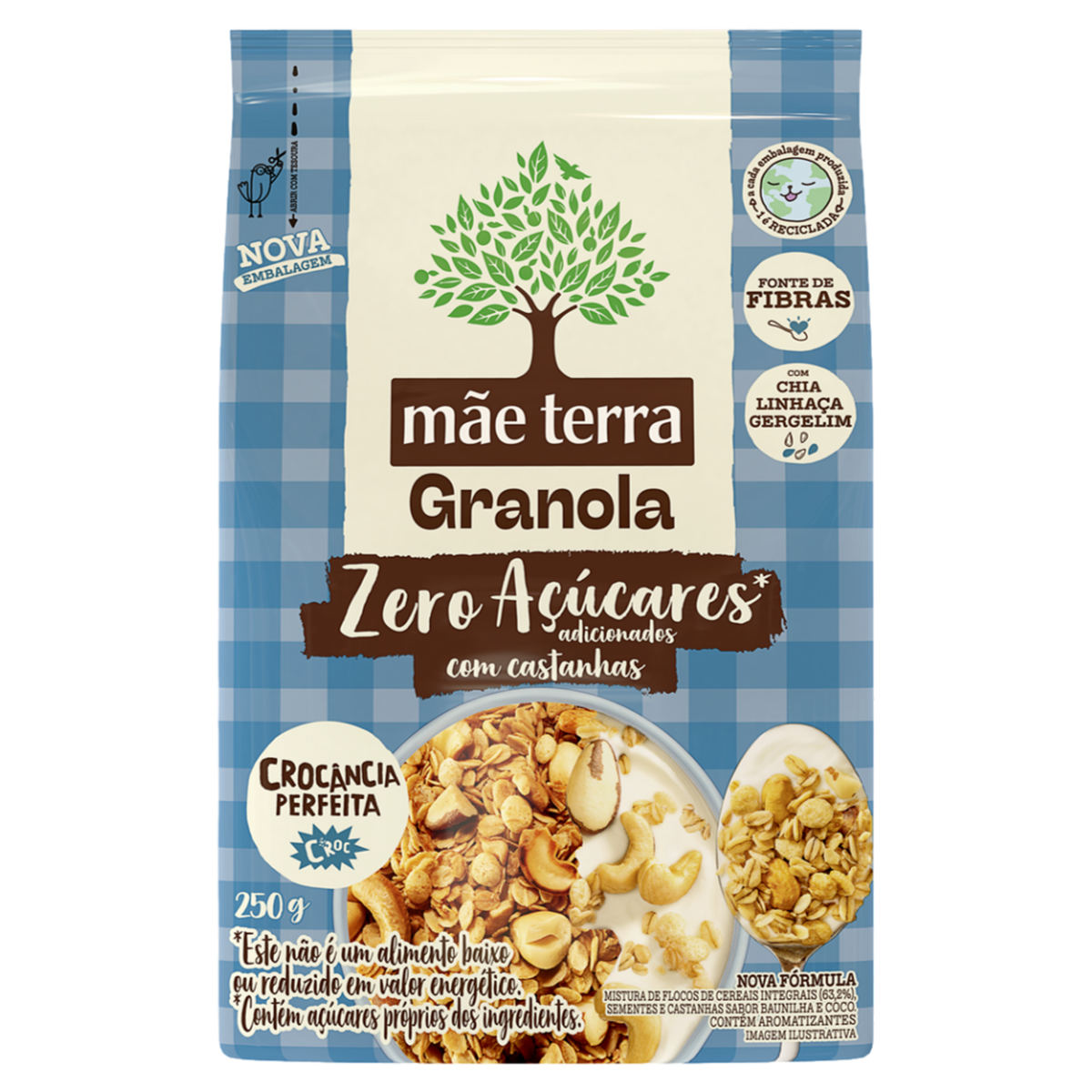 Granola Tradicional Mãe Terra Zero Açúcares 250g