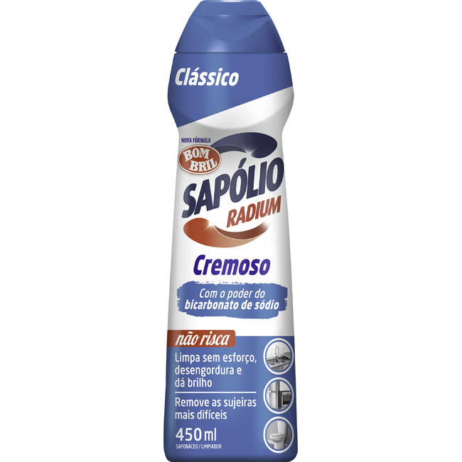 Saponáceo Cremoso Multiuso Clássico Sapólio Radium Squeeze 450ml