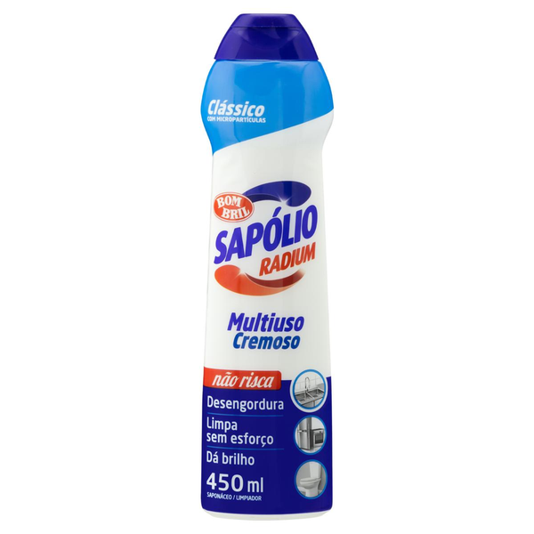 Saponáceo Cremoso Multiuso Clássico Sapólio Radium Squeeze 450ml
