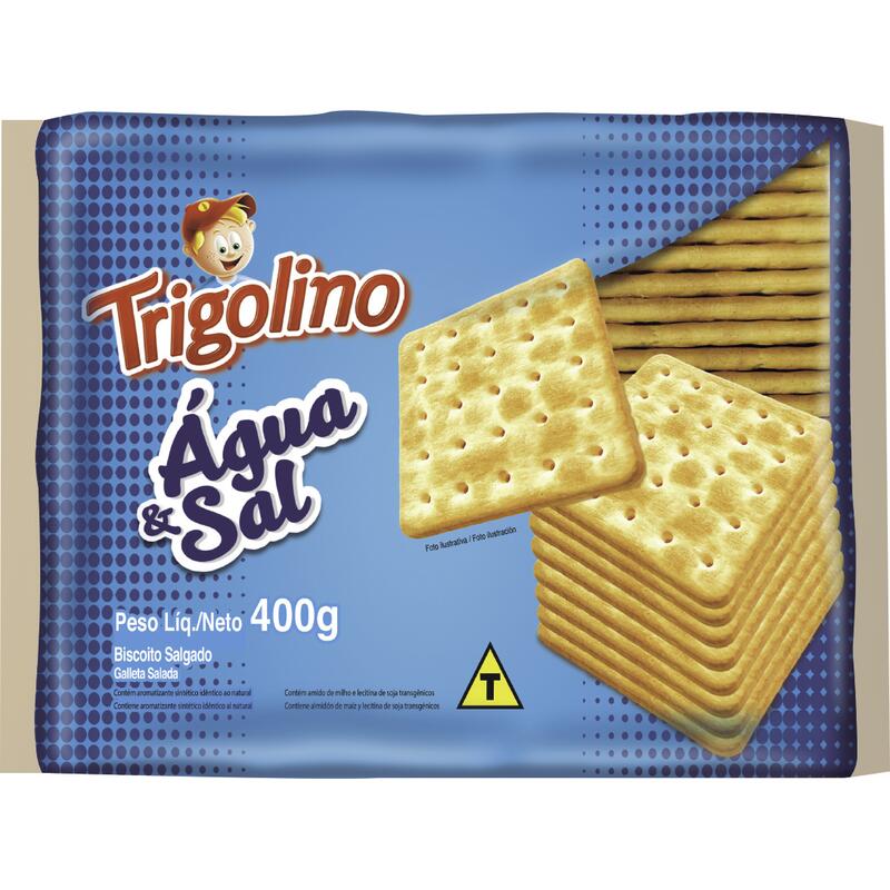 Biscoito Trigolino Água e sal 400g
