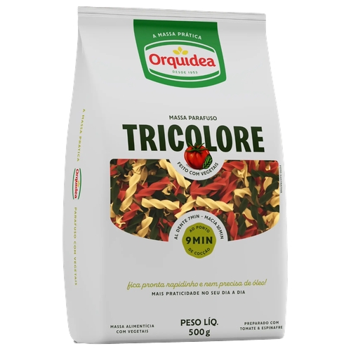 Macarrão Orquídea Parafuso Tricolore 500g