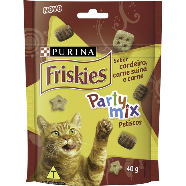 Petisco FRISKIES Gatos Adultos Mix Carne, Cordeiro e Carne Suína 40g