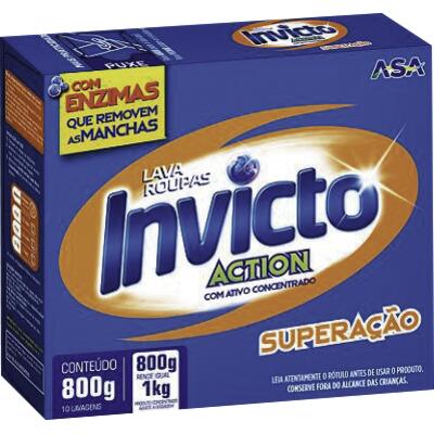 Lava Roupas em Pó Action Invicto Superação 800g