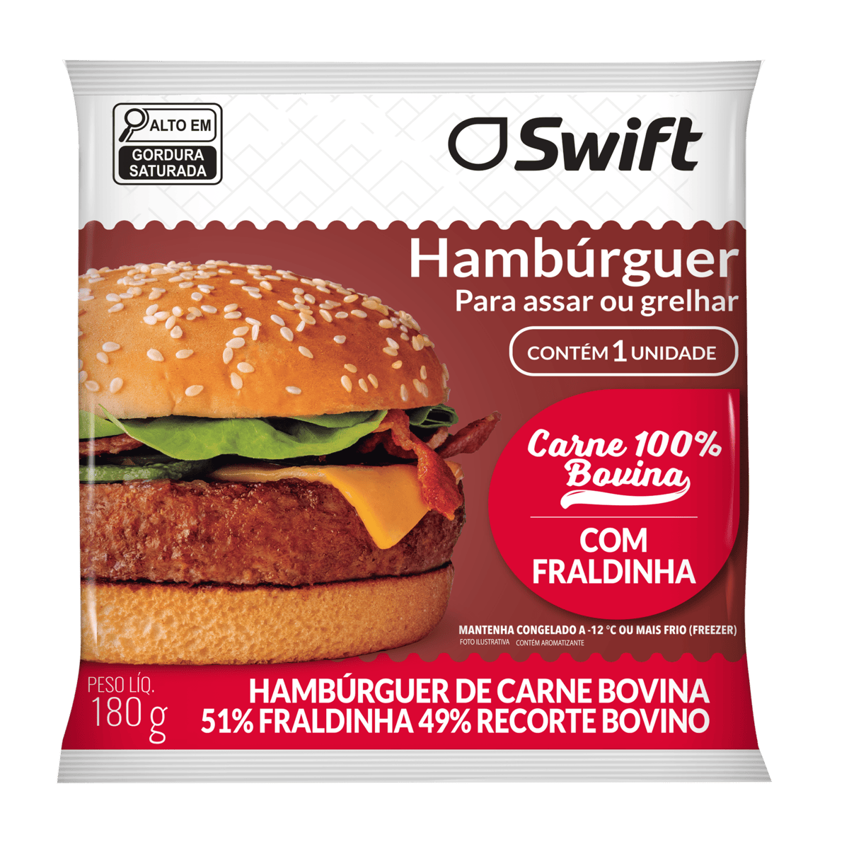 Hamburguer De Fraldinha Swift 180G
