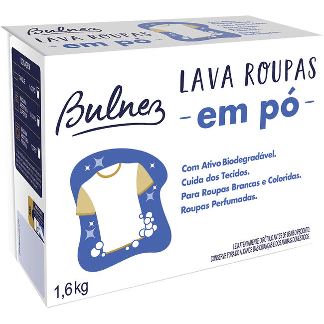 Lava Roupas em Pó Bulnez 1,6kg