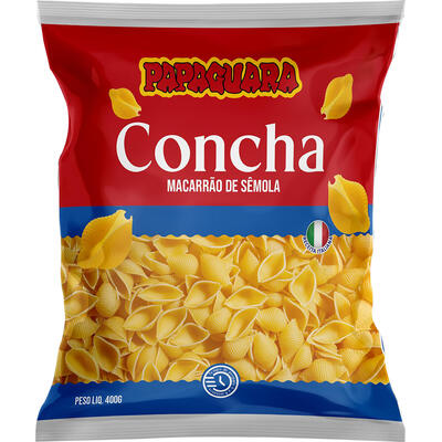 Macarrão de Sêmola Papaguara Concha 400g