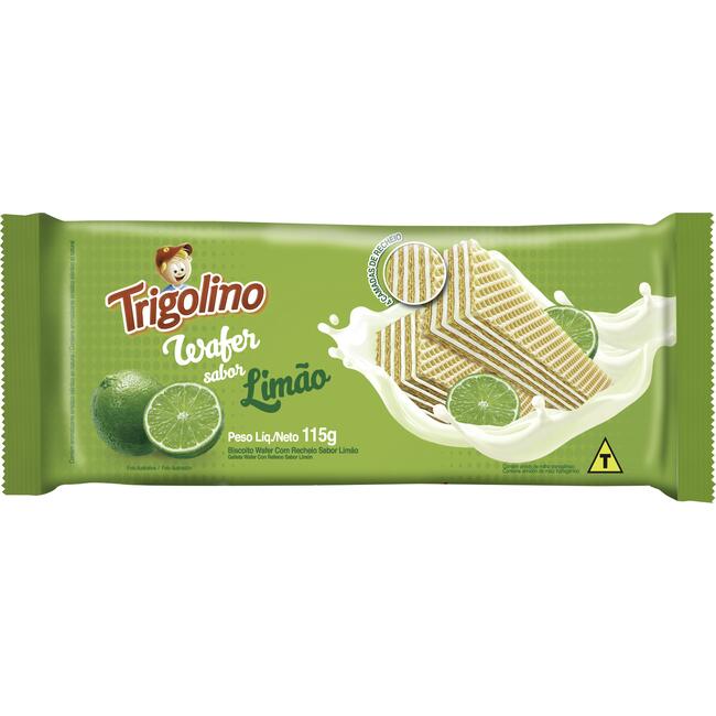 Biscoito Trigolino Wafer Limão 115g