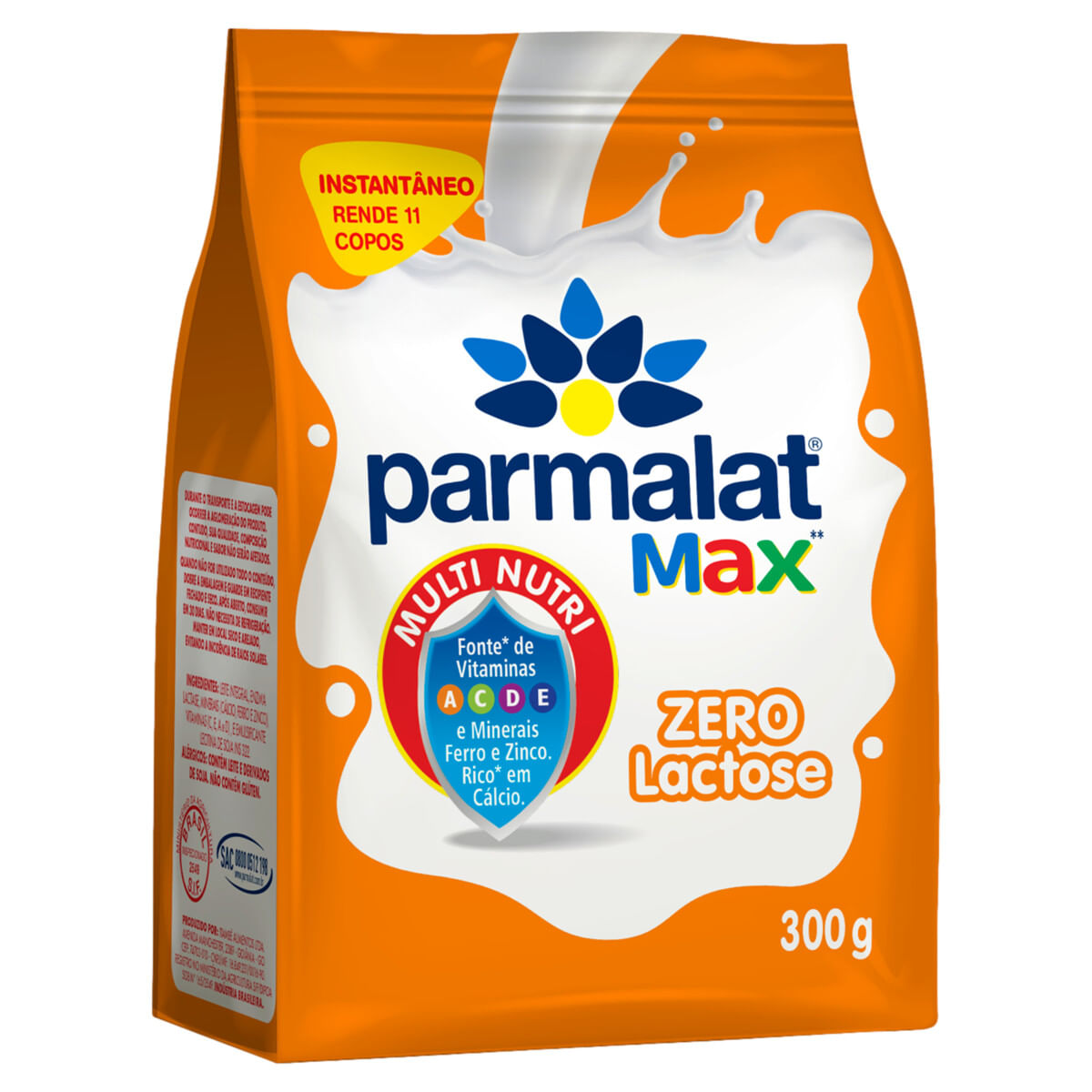 Leite em Pó Instantâneo Parmalat Max Zero Lactose 300g
