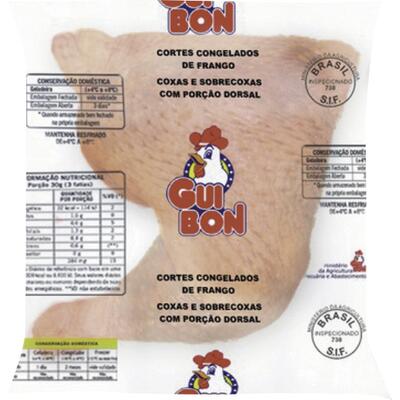 Coxa e Sobrecoxa Frango Guibon C/ Porção Dorsal Cong Preço por quilo no pct