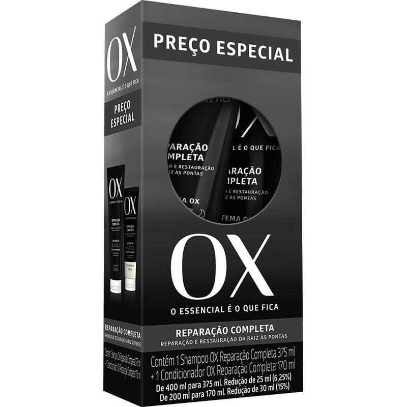 Kit Shampoo + Condicionador OX Reparação Completa