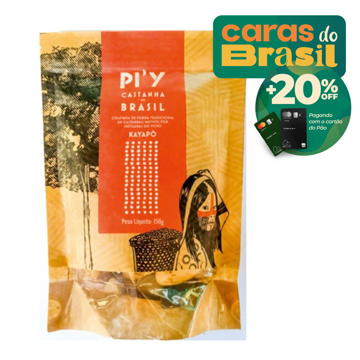 PIY Castanha do Brasil Dos Indios Kayapós 150g