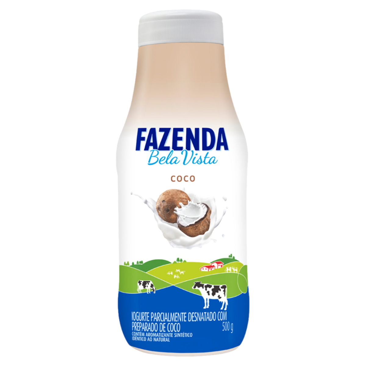 Iogurte Parcialmente Desnatado Coco Fazenda Bela Vista Garrafa 500g