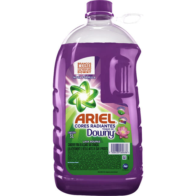 Sabão Líquido ARIEL Cores Radiantes Toque de DOWNY 3L