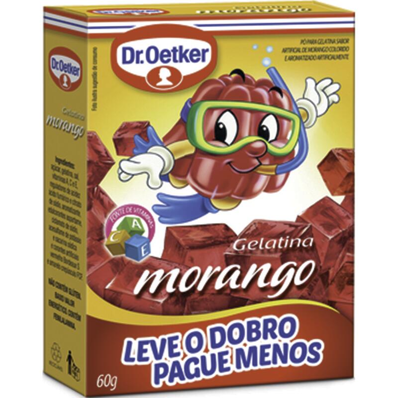 Gelatina Dr. Oetker Morango 60g