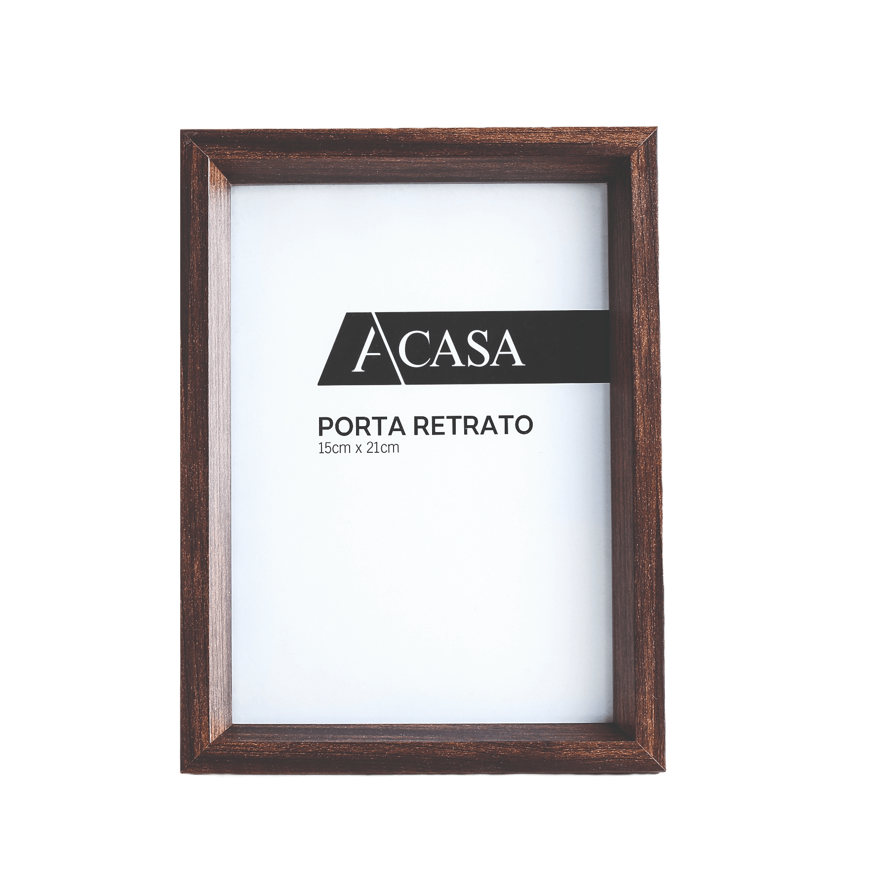 Porta Retrato Pirâmide Madeira 15x21cm - A\CASA