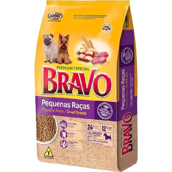 Ração Bravo 10,1Kg - Para Cães - Raça Pequenas