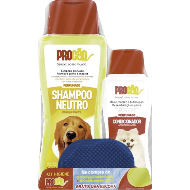 Kit Higiênico Procão Shampoo + Condicionador + Rastelo