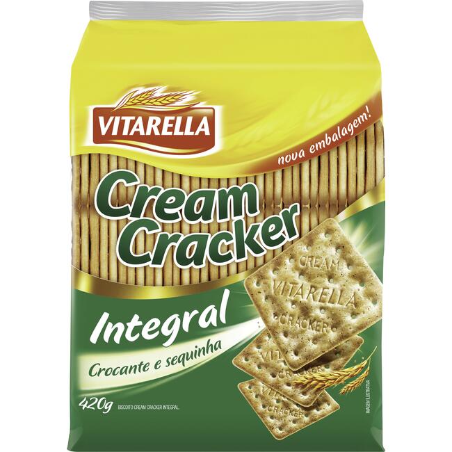 Biscoito Vitarella Cream Cracker Integral 420g