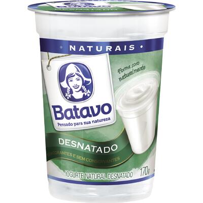 Iogurte Natural Batavo Desnatado 170g