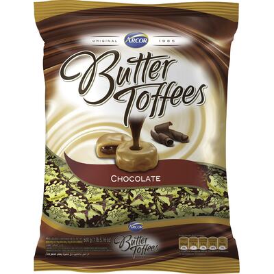 Bala Butter Toffees Arcor Chocolate 600g