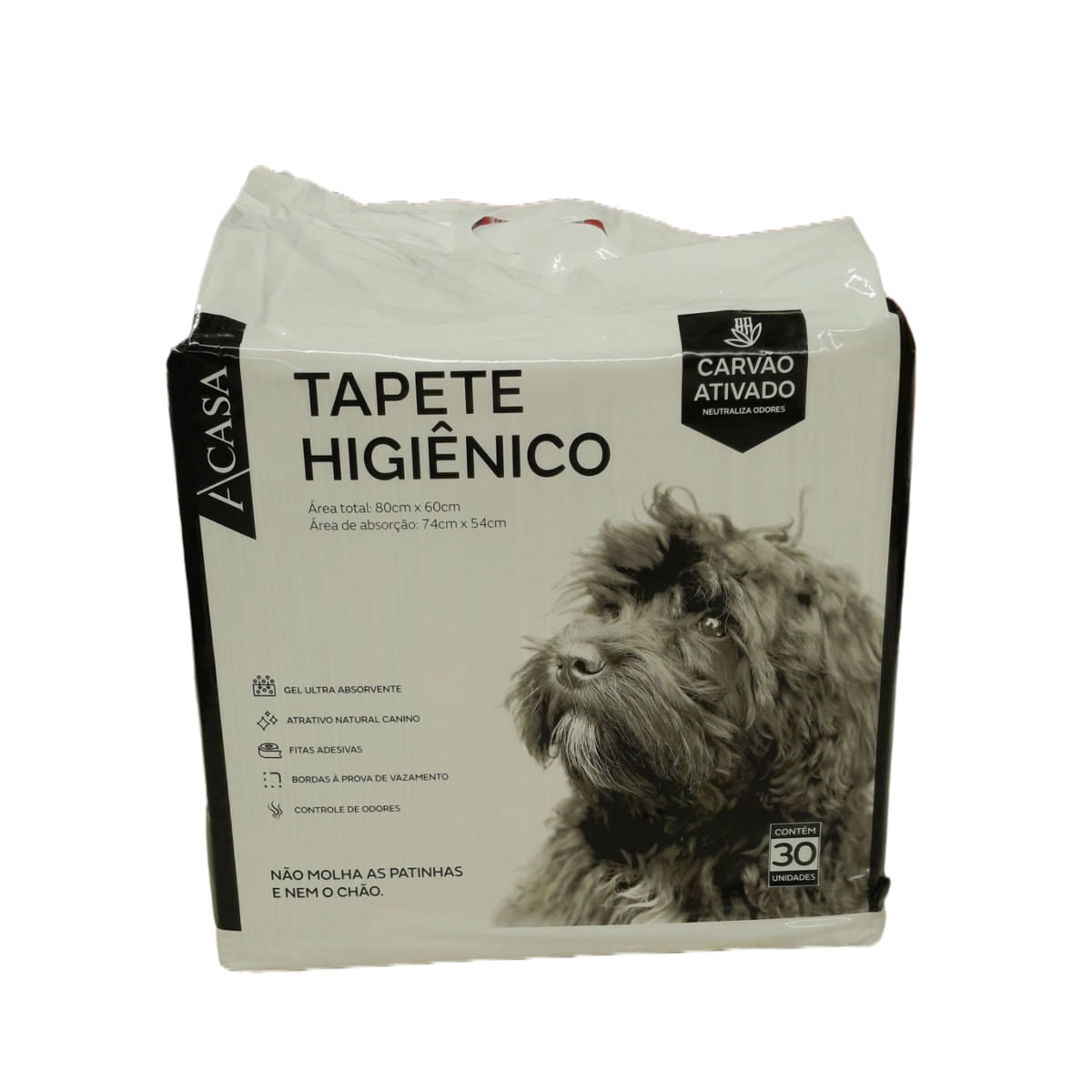 Tapete Higiênico ANGELONI Pet Carvão Ativo 60x80cm com 30 unidades