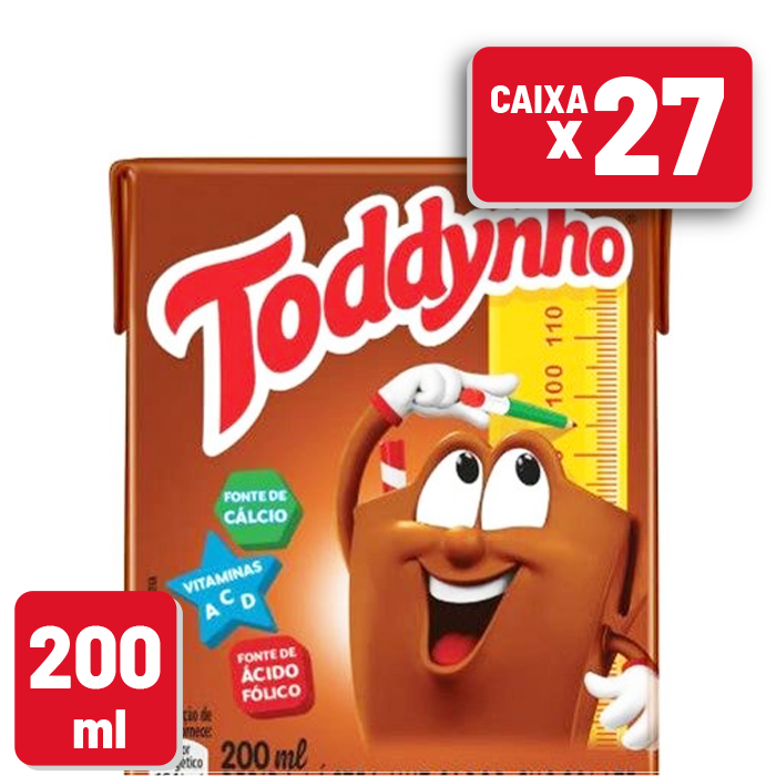 Bebida Láctea Toddynho 200ml Tetra Pak Caixa c/ 27 un