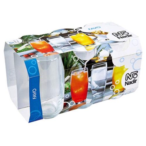 Conjunto de Copos Nadir 430ml - Favo - Long Drink - Com 6 Unidades