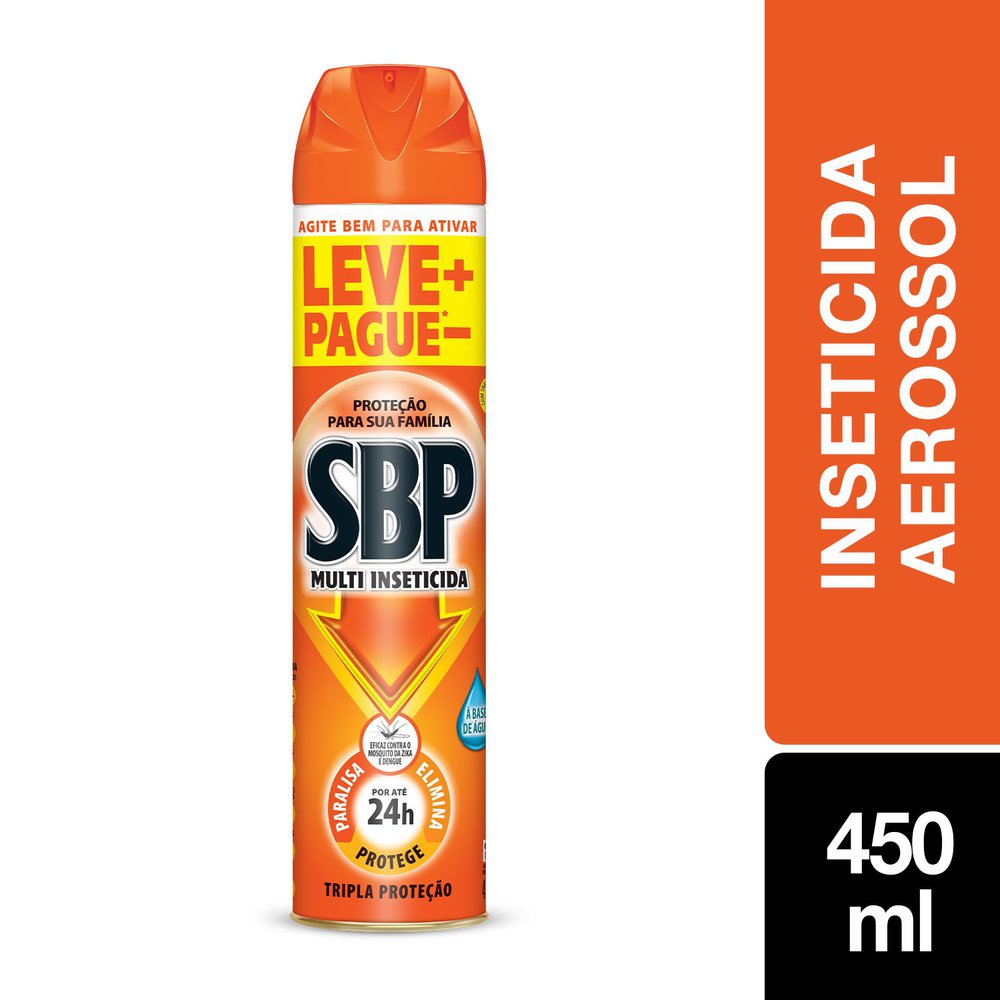 Inseticida Aerossol SBP Multi-Inseticida Leve 450ml Pague 300ml