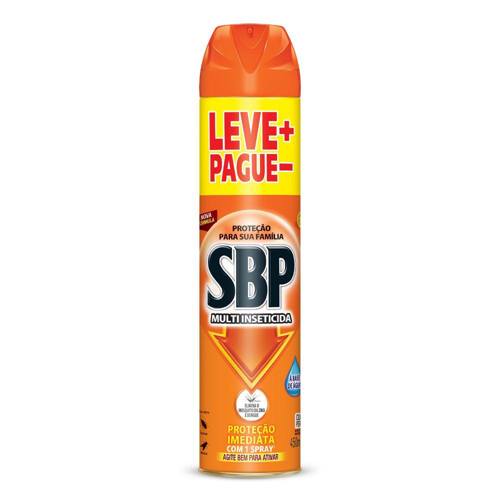 Inseticida Aerossol SBP Multi-Inseticida Leve 450ml Pague 300ml