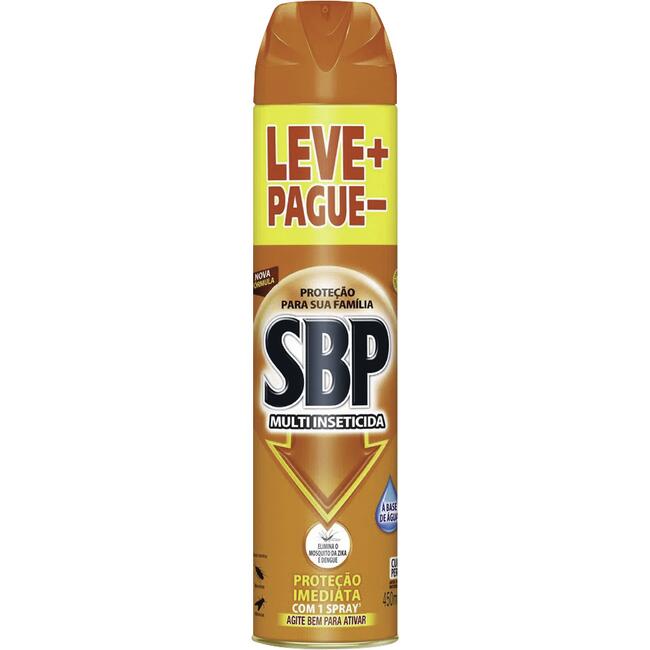 Inseticida Aerossol SBP Multi-Inseticida Leve 450ml Pague 300ml