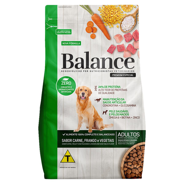 Ração para Cães Balance 2,7kg - Adulto - Raças Médias e Grandes