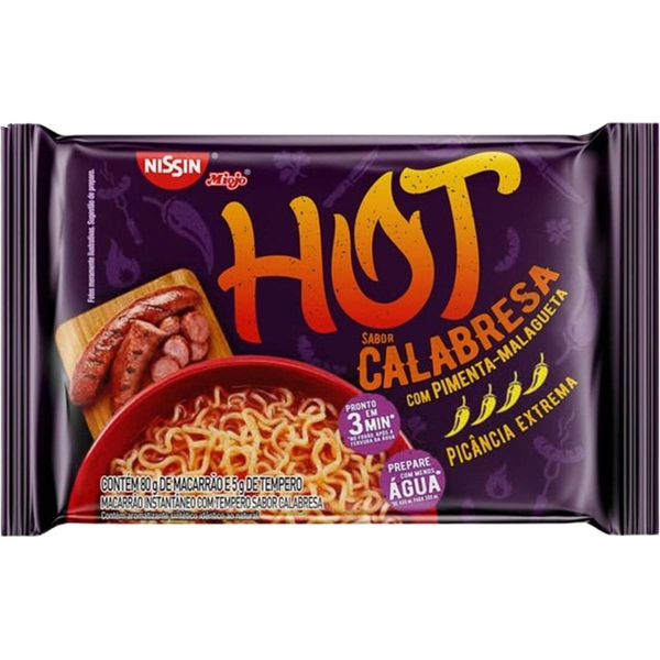 Massa Instantânea Nissin 85g - Hot - Calabresa