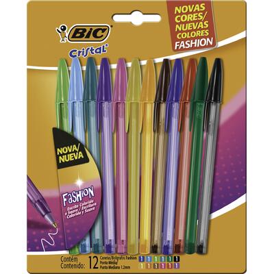 Caneta Bic Cristal Fashion 12 un