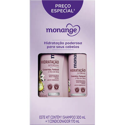 Kit Monange Shampoo 300ml + Condicionador 170ml Hidratação