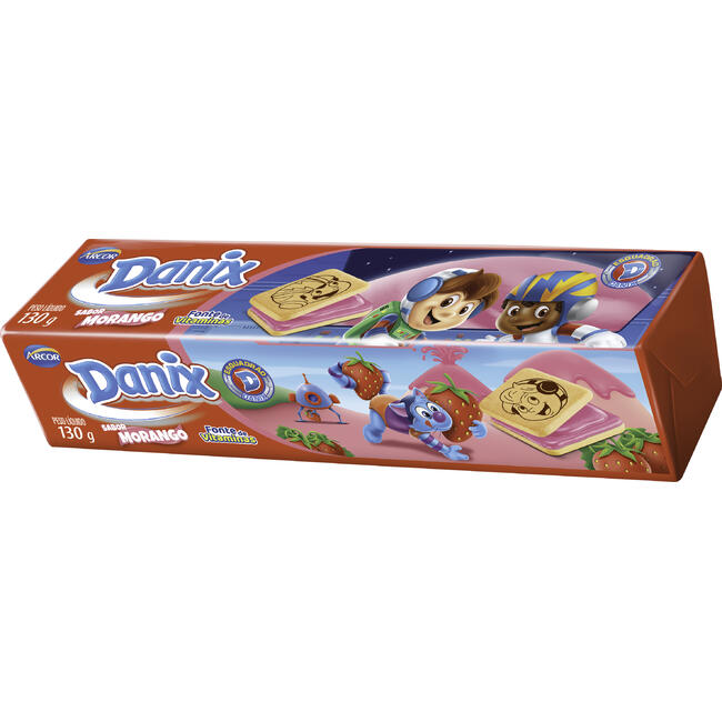 Biscoito Recheado Danix Morango 130g