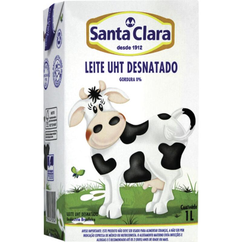 Leite Longa Vida Santa Clara Desnatado 1L