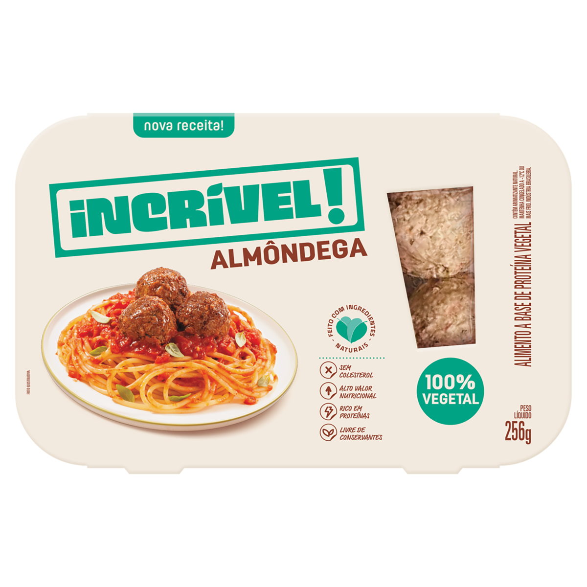 Almôndega Incrível! 100% Vegetal 256g