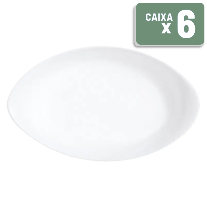 Assadeira de Vidro Temperado Smart Cuisine Wavy Oval Caixa c/ 6 Un