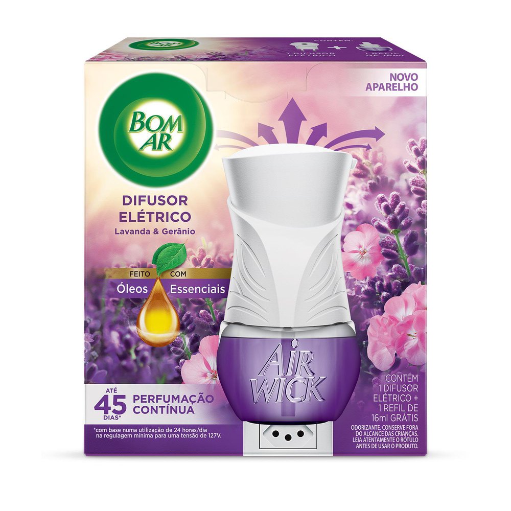Purificador de Ar Elétrico Bom Ar Life Scents + Refil 16ml