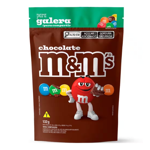 Confeito M&MS Chocolate para Galera 132g