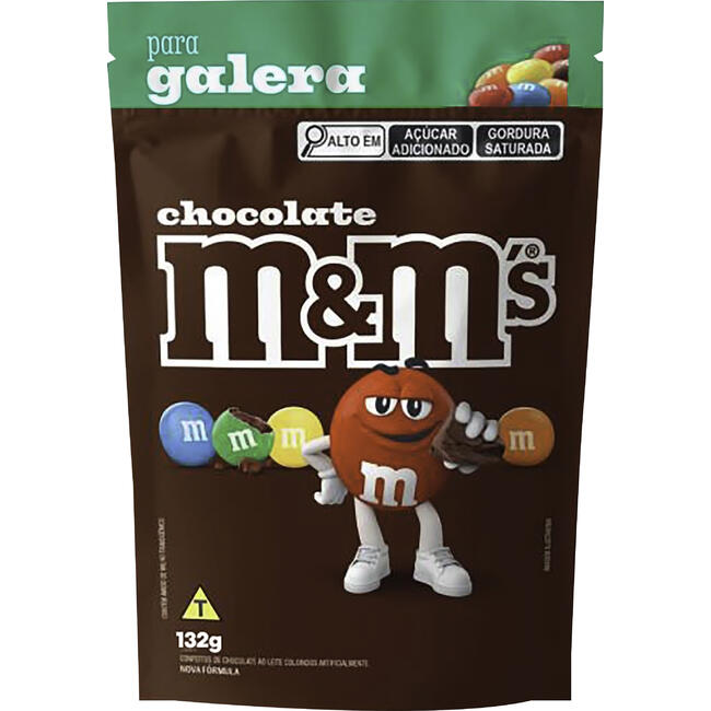 Confeito M&MS Chocolate para Galera 132g