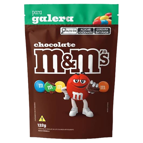 Confeito M&MS Chocolate para Galera 132g