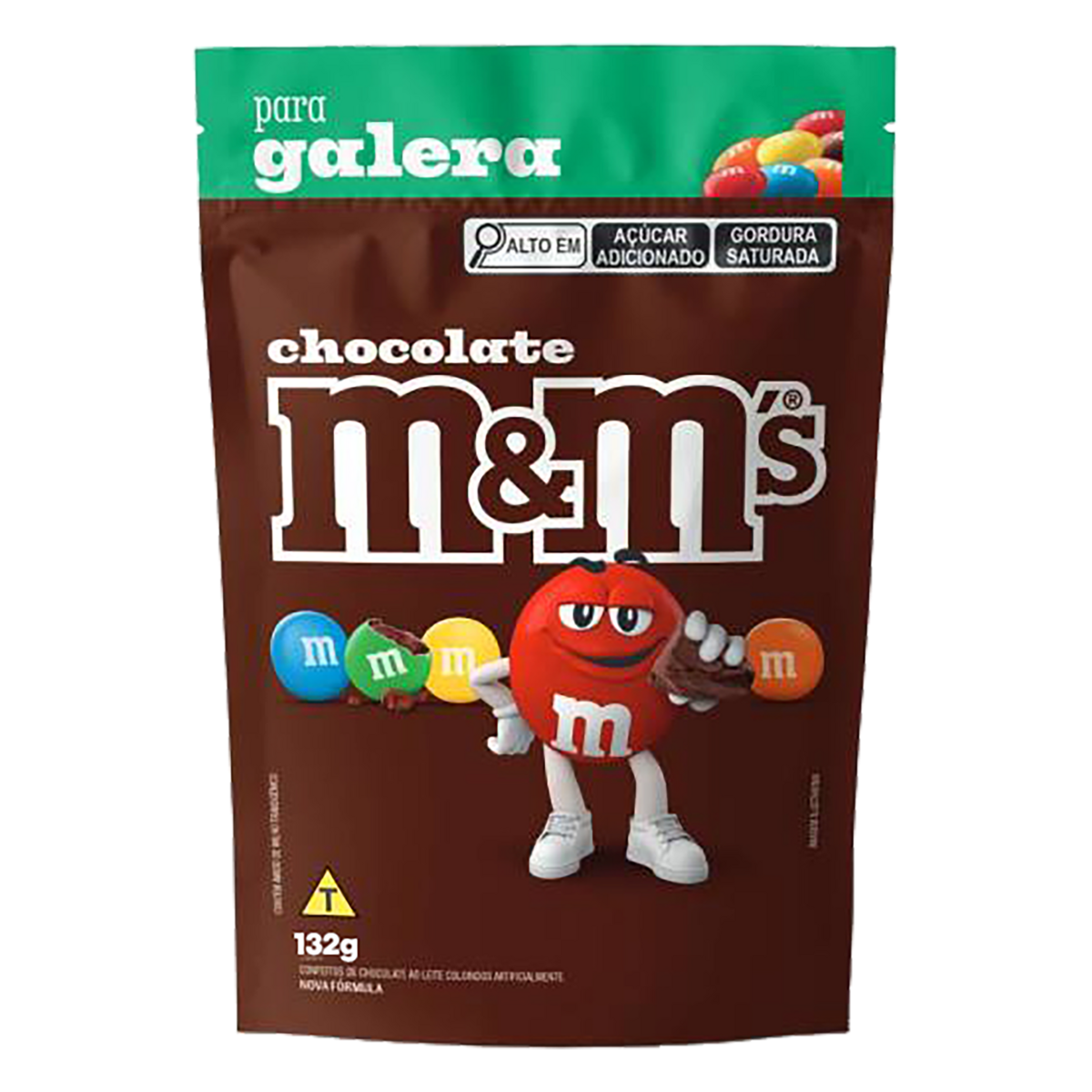 Confeito M&MS Chocolate para Galera 132g